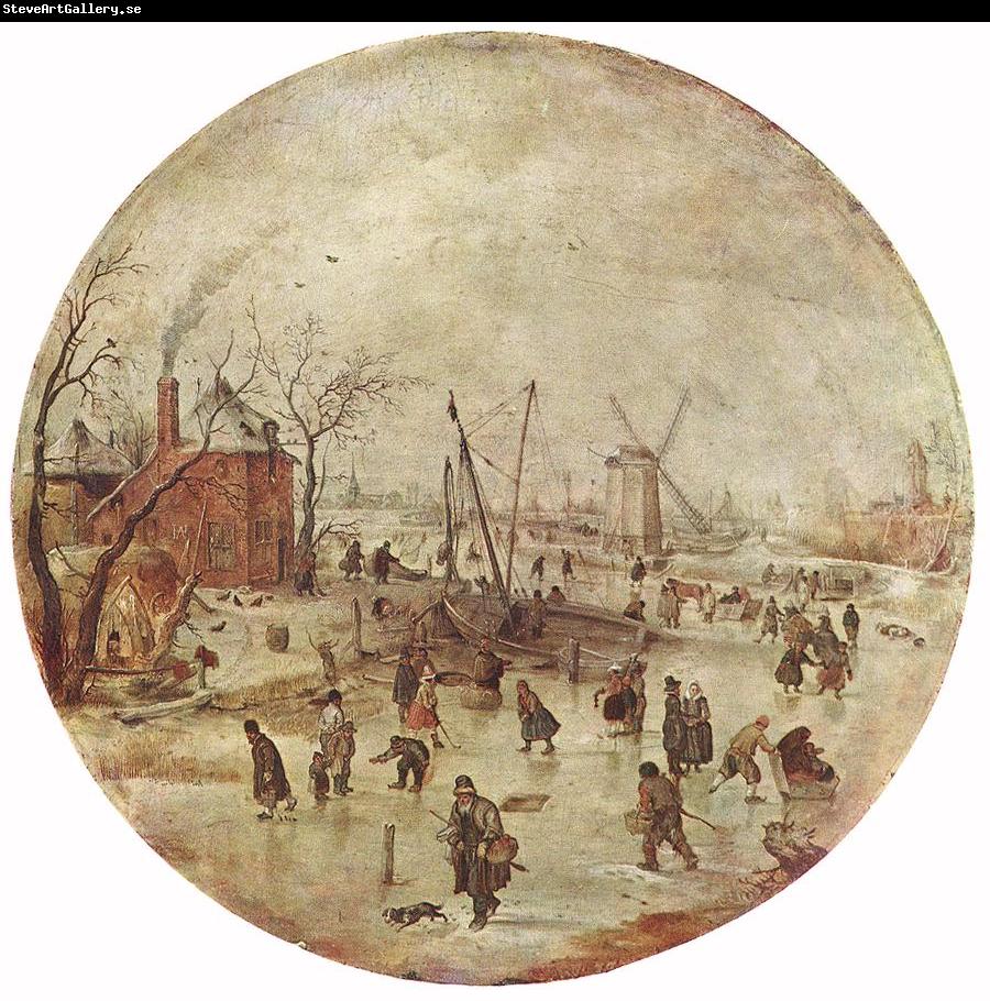 AVERCAMP, Hendrick Winter Landscape with Skaters  fff